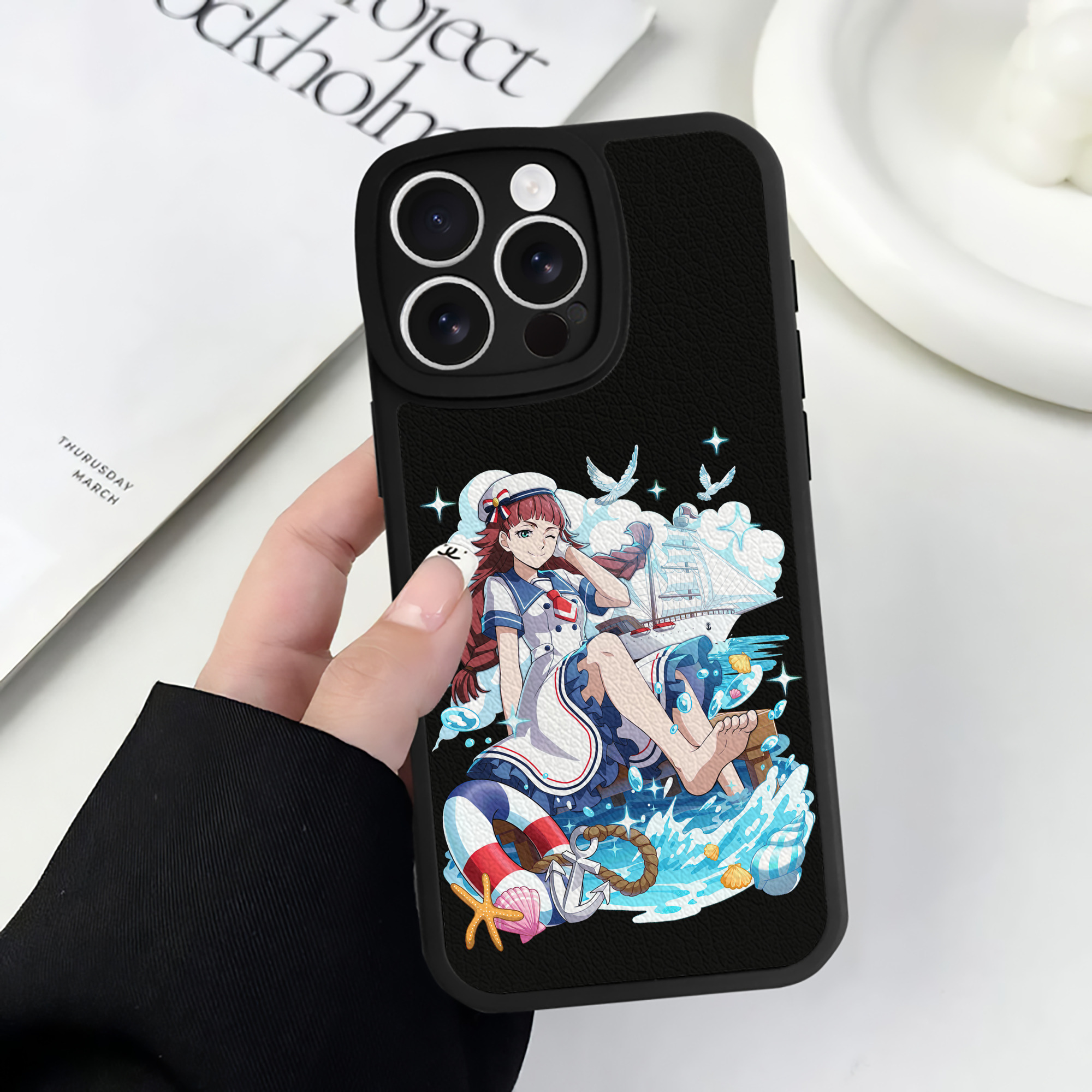 （画像用） 文豪ストレイドッグス Bungo Stray Dogs 【iPhone 16シリーズ対応】シリコンスマホケース（レザー調） 材質：シリコン